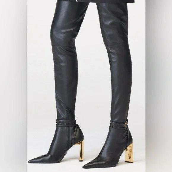ZARA OVER-THE-KNEE HEELED BOOTS LIMITED EDITION - Picture 7 of 16